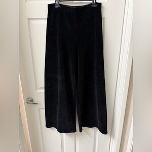 Max Studio Black Ribbed Corduroy Wide Leg Pants